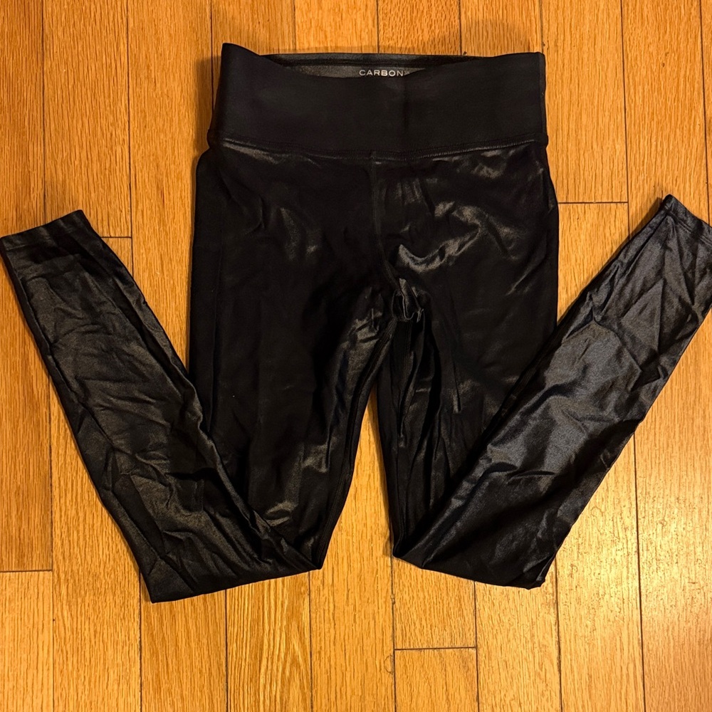 Carbon38 regular rise full length Legging in Takara Shine